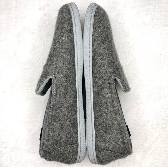 Dluxe by Dearfoams Christina Loafer Quilted Slippers Gray XL US 11 12 - Picture 12 of 16